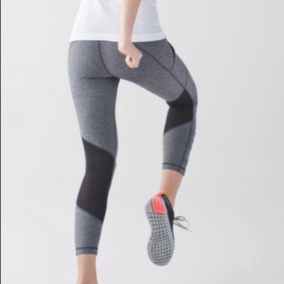 LULULEMON SPEED CROP HEATHERED PANTS.SIZE 4